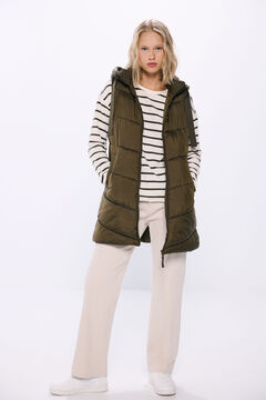 Springfield Chaleco acolchado capucha resistente al agua khaki