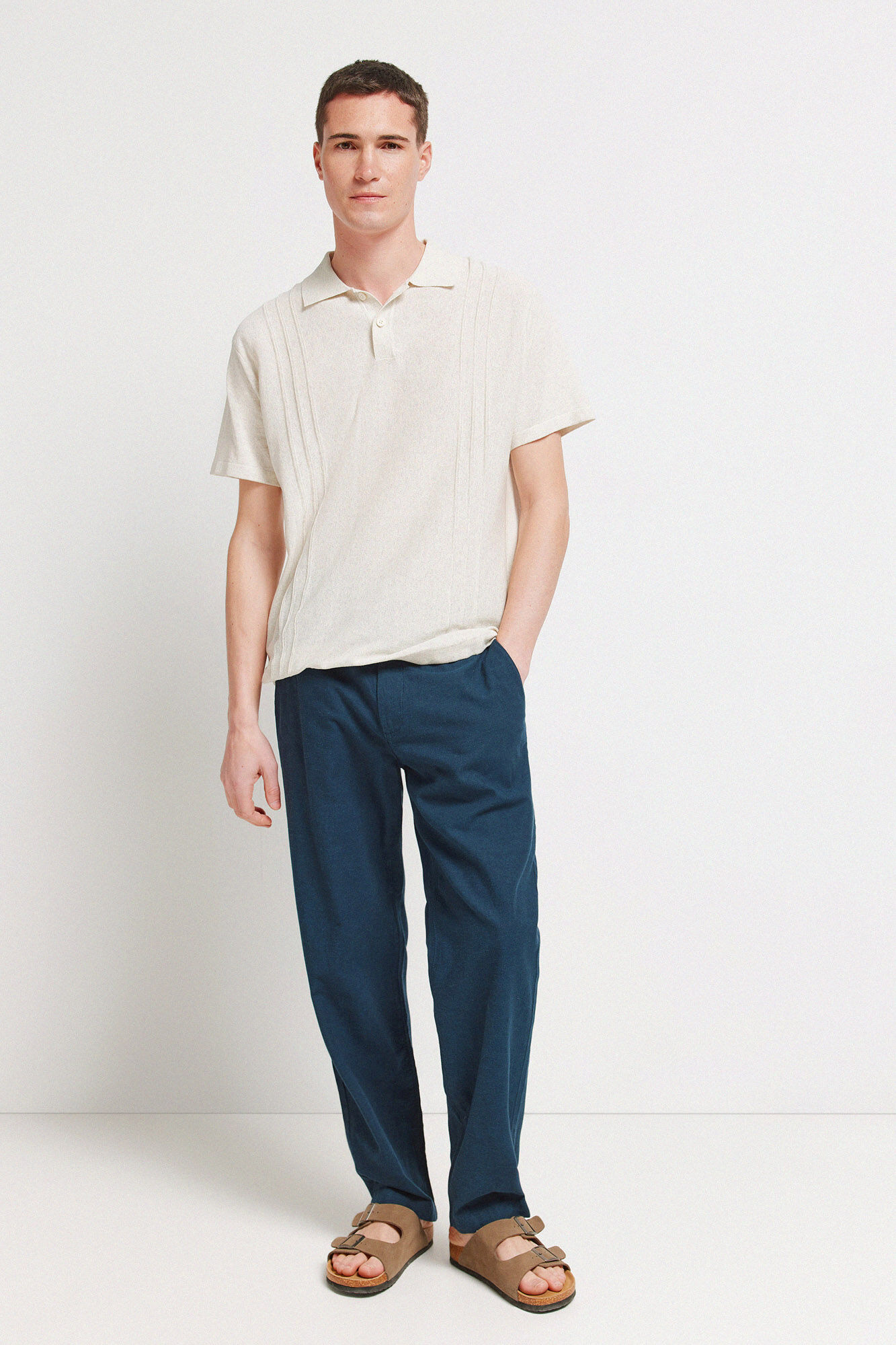 Springfield Polo de tejido gris