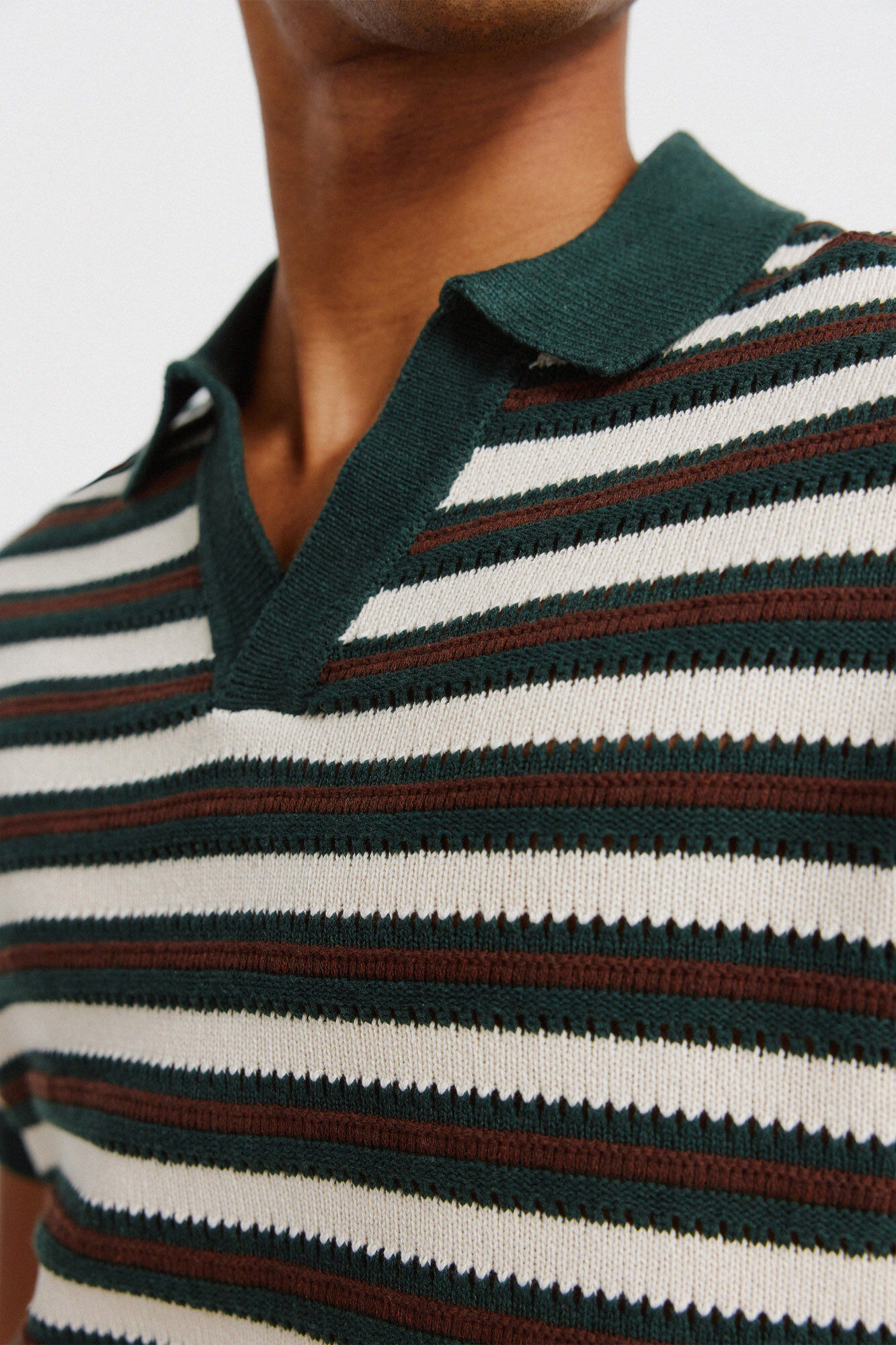 Springfield Polo con estructura de rayas turquesa