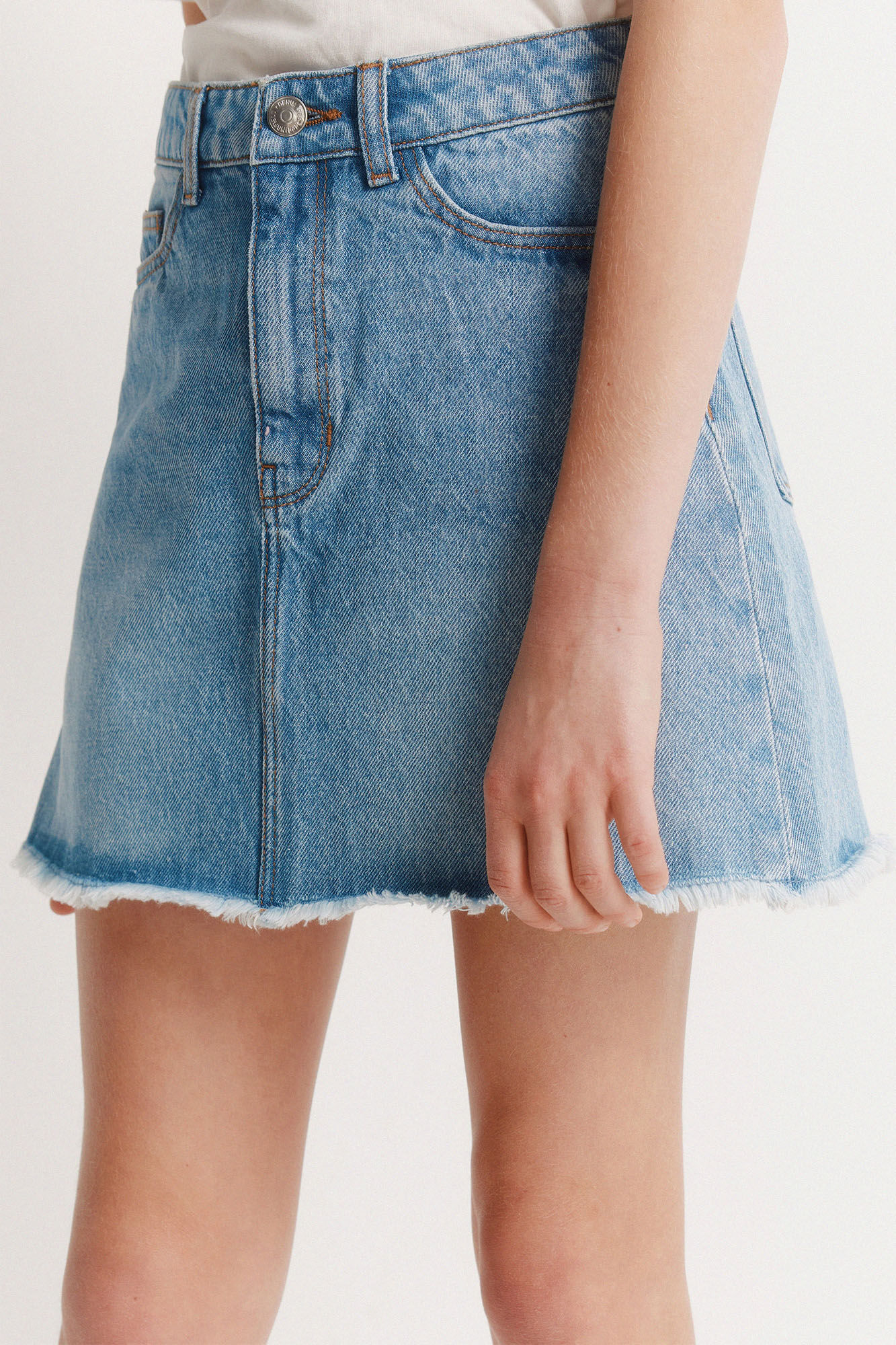 Springfield Kids Falda b&aacute;sica de denim para ni&ntilde;a