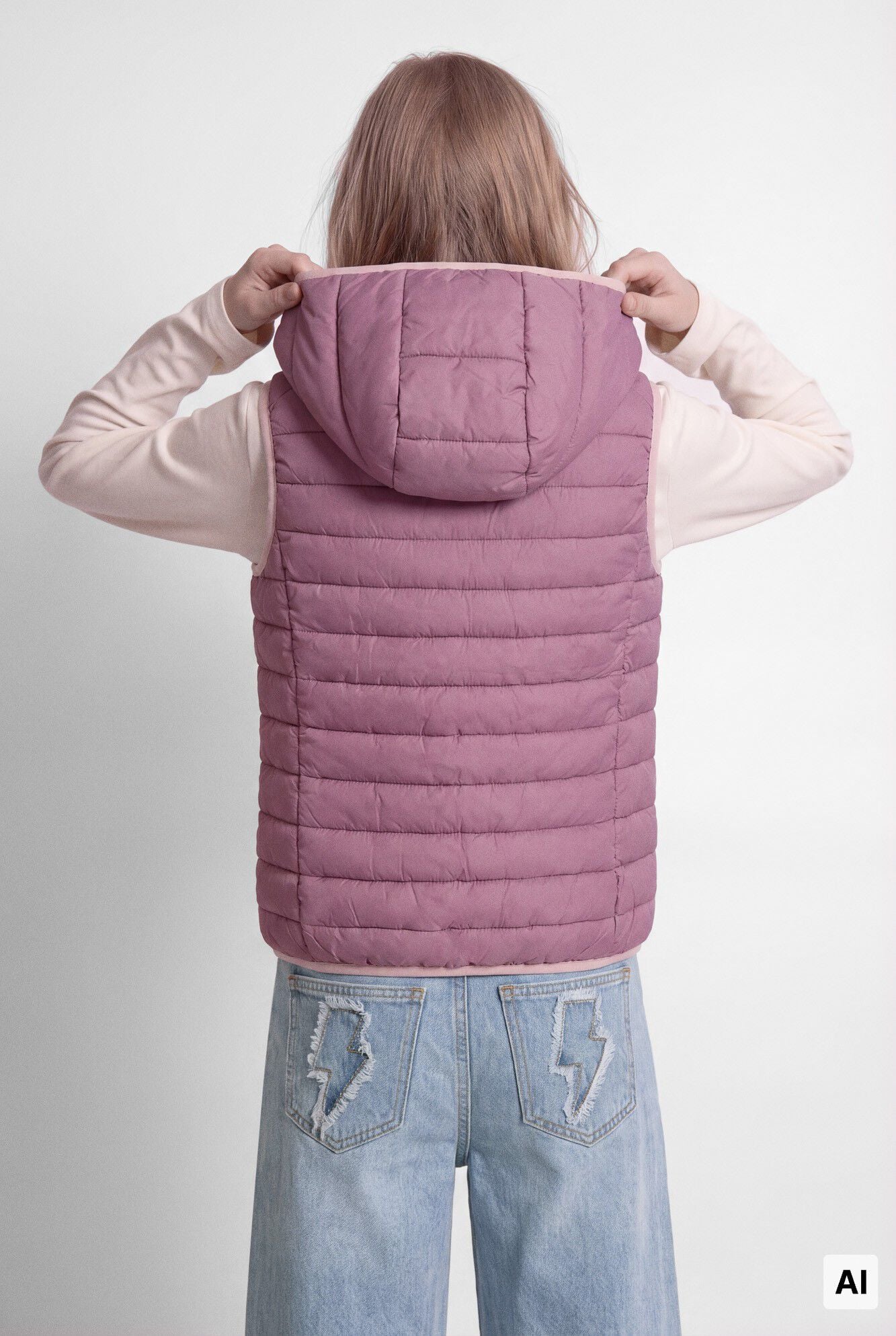 Springfield Kids Chaleco acolchado para ni&ntilde;a rosa