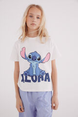 Springfield Playera Lilo & Stich niña natural