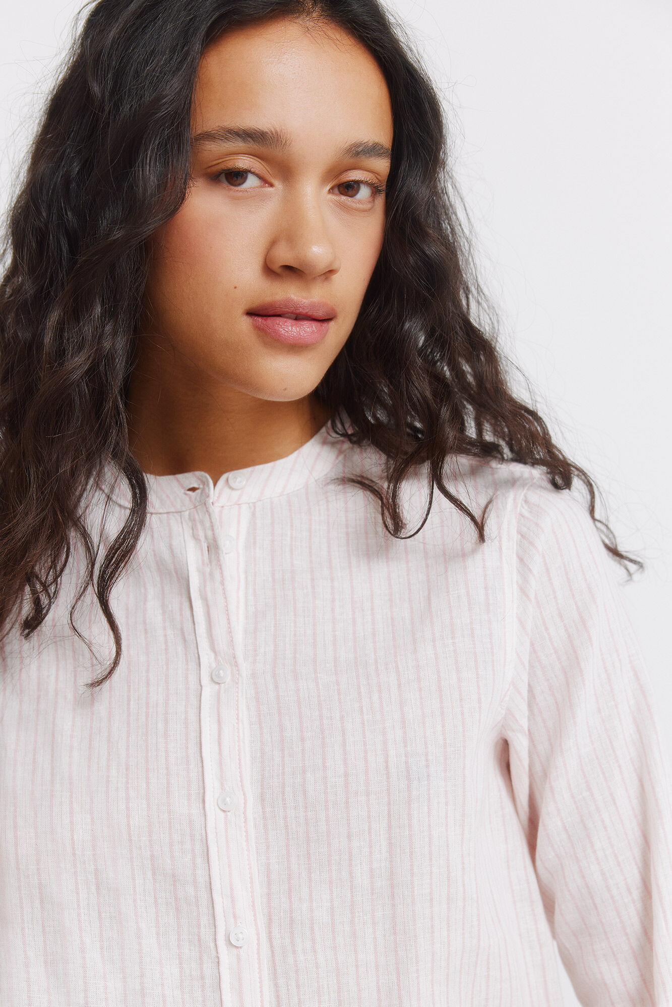 Springfield Camisa manga larga cuello mao de lino