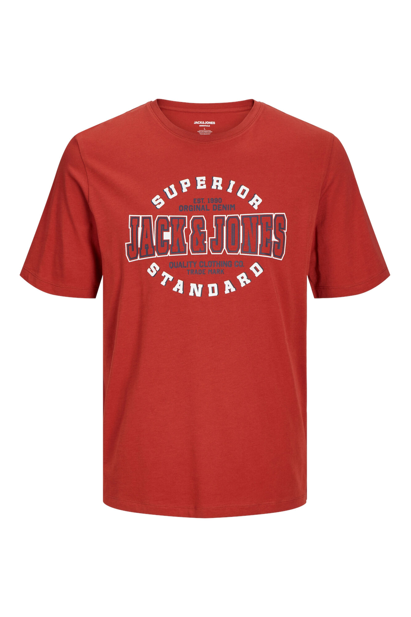 Jack & Jones Playera est&aacute;ndar fit rojo