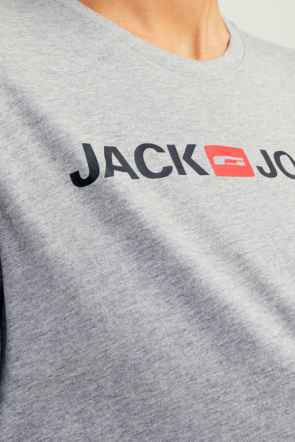 Jack & Jones Playera estándar fit gris