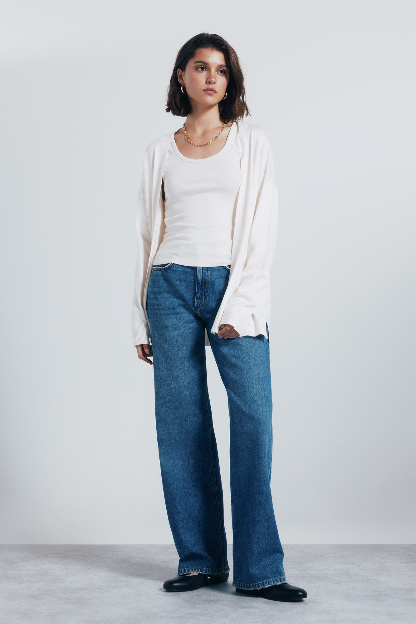 Springfield C&aacute;rdigan abierto ligero nude