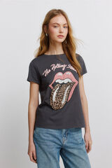 Springfield Playera de manga corta "Rollings stones" gris