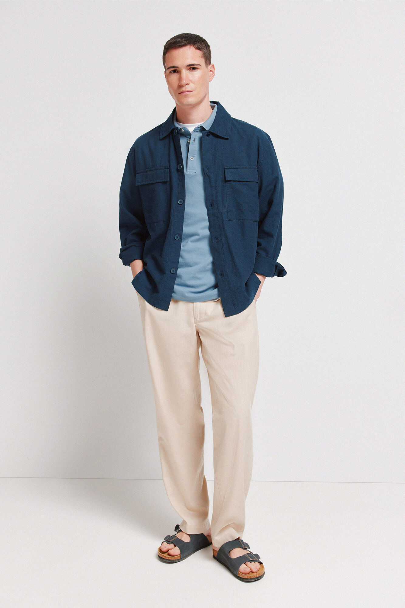 Springfield Polo piqu&eacute; de pu&ntilde;o de contraste slim fit