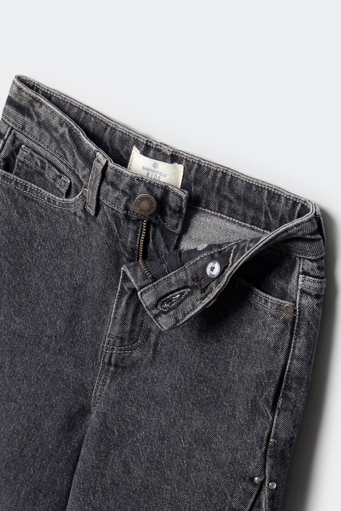 Springfield Kids Vaqueros culotte con denim jeans gris