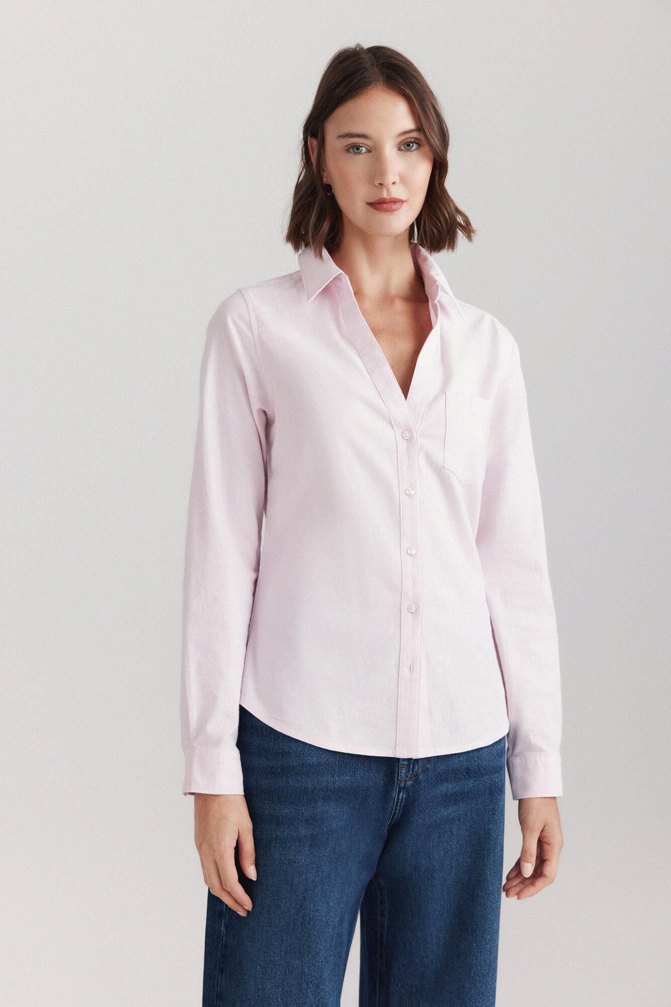 Springfield Camisa oxford semiabierta