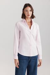 Springfield Camisa oxford semiabierta rosa