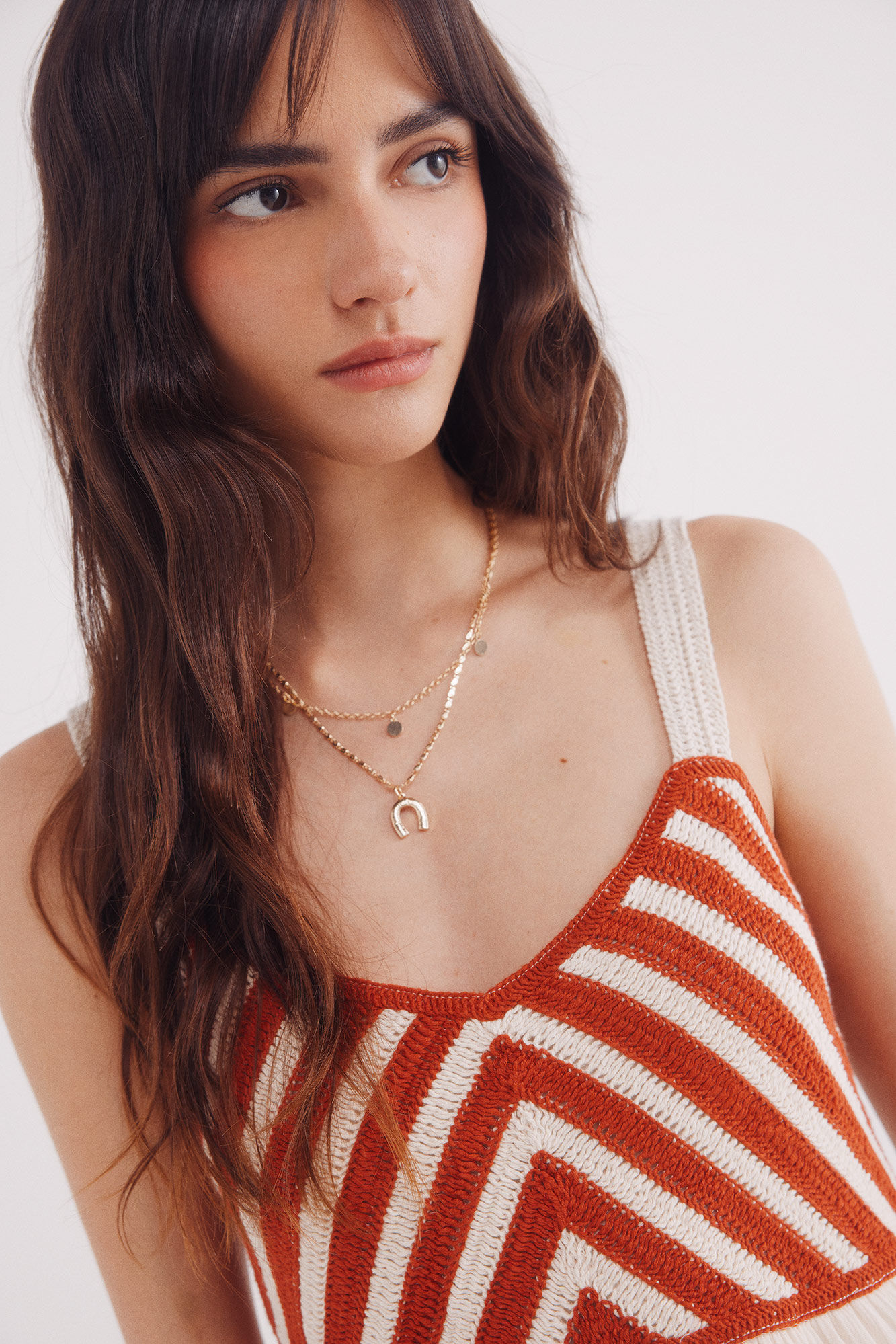 Springfield Vestido midi combinado crochet