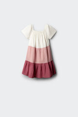 Springfield Kids Vestido de bloques para ni&ntilde;a fucsia