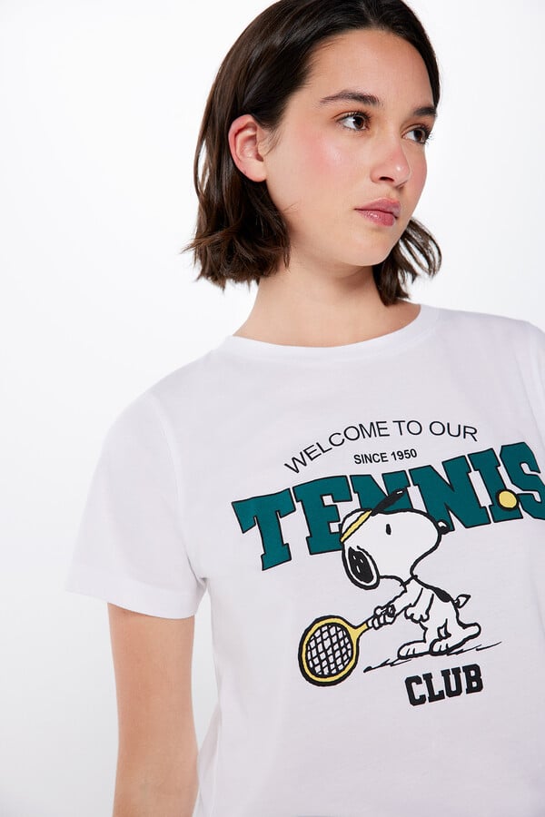 Springfield Playera "Tennis Snoopy" blanco