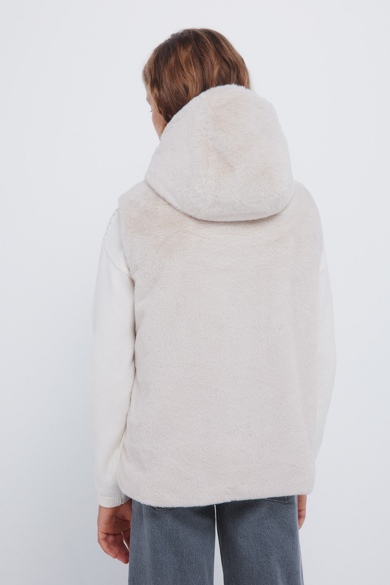 Springfield Kids Chaleco de piel para ni&ntilde;a beige