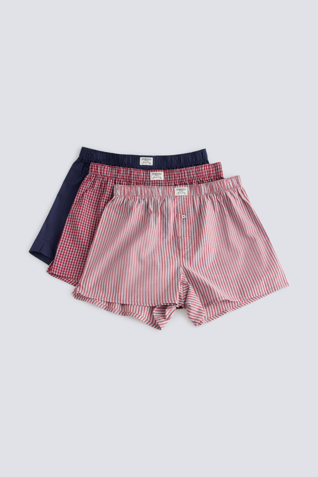 Springfield Pack de 3 calzones de popel&iacute;n estampados
