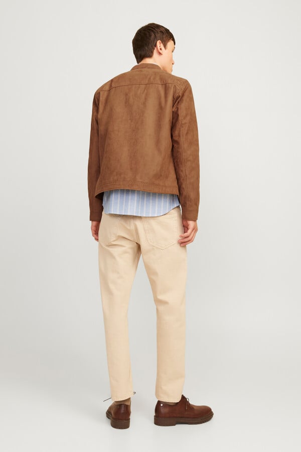 Jack & Jones Chamarra motera simil ante café