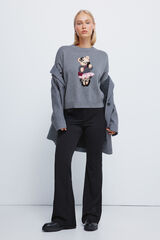 Springfield Pantalones rayas de rayas negro