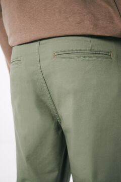 Springfield Pantalón chino slim fit color verde