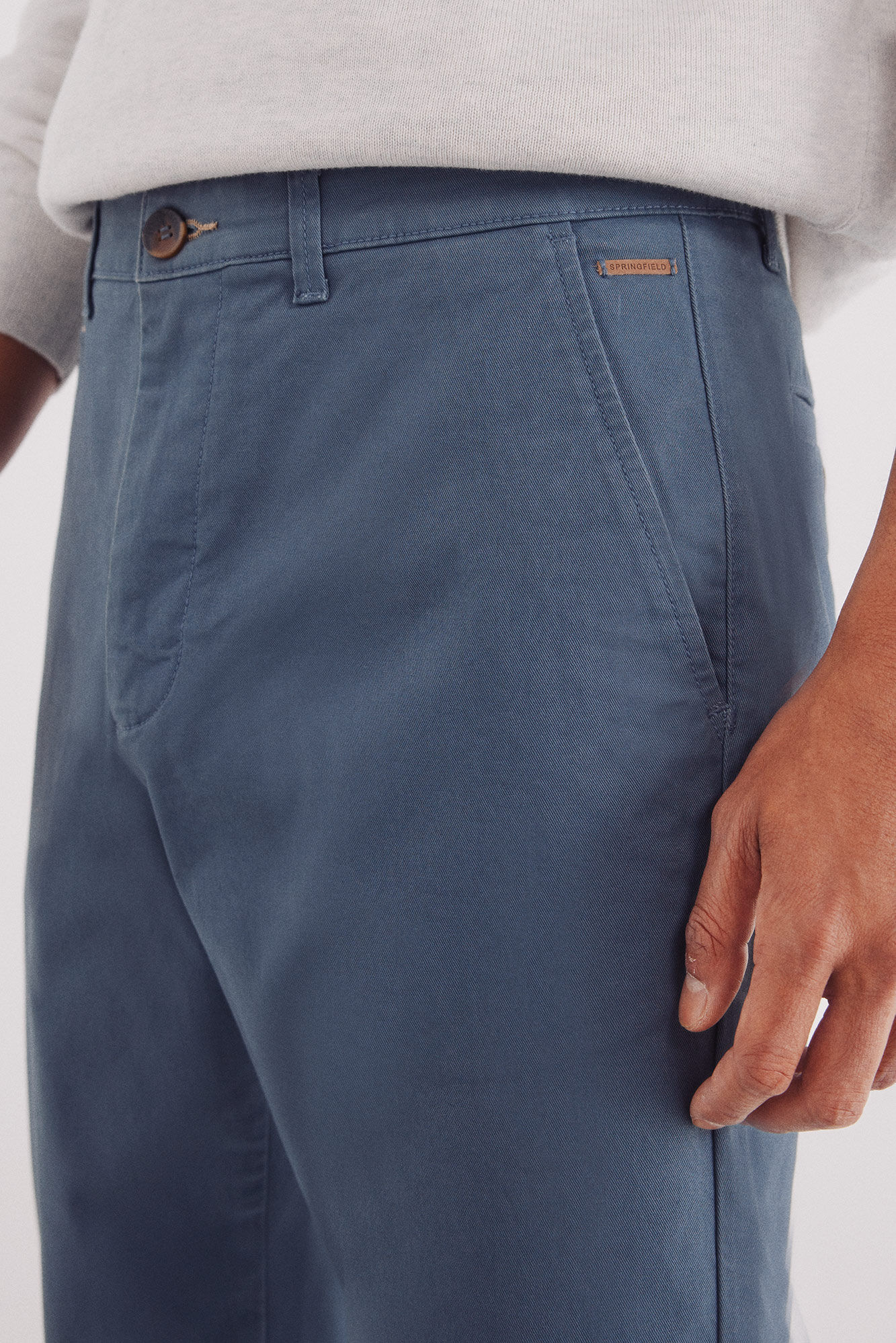 Springfield Pantal&oacute;n slim fit lavado azul