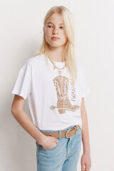 Springfield Kids Playera manga corta cowboy para ni&ntilde;a natural
