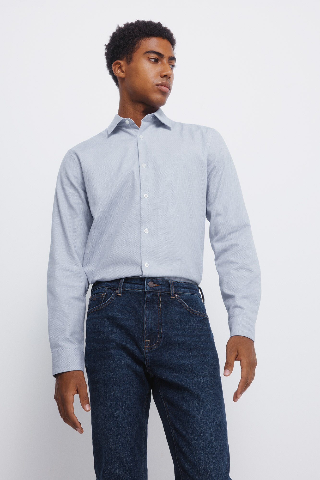 Springfield Jeans ajustados con lavado oscuro azul