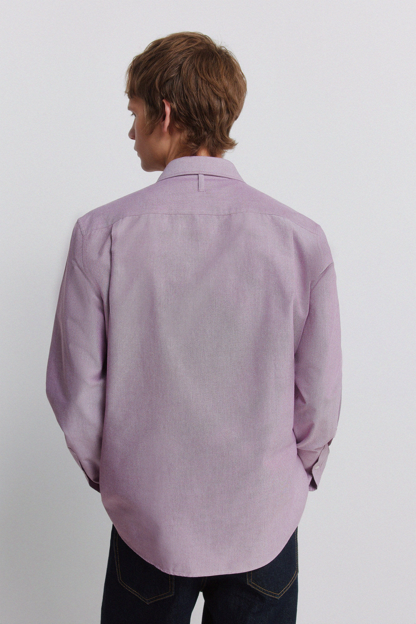 Springfield Camisa oxford sin arrugas rojo