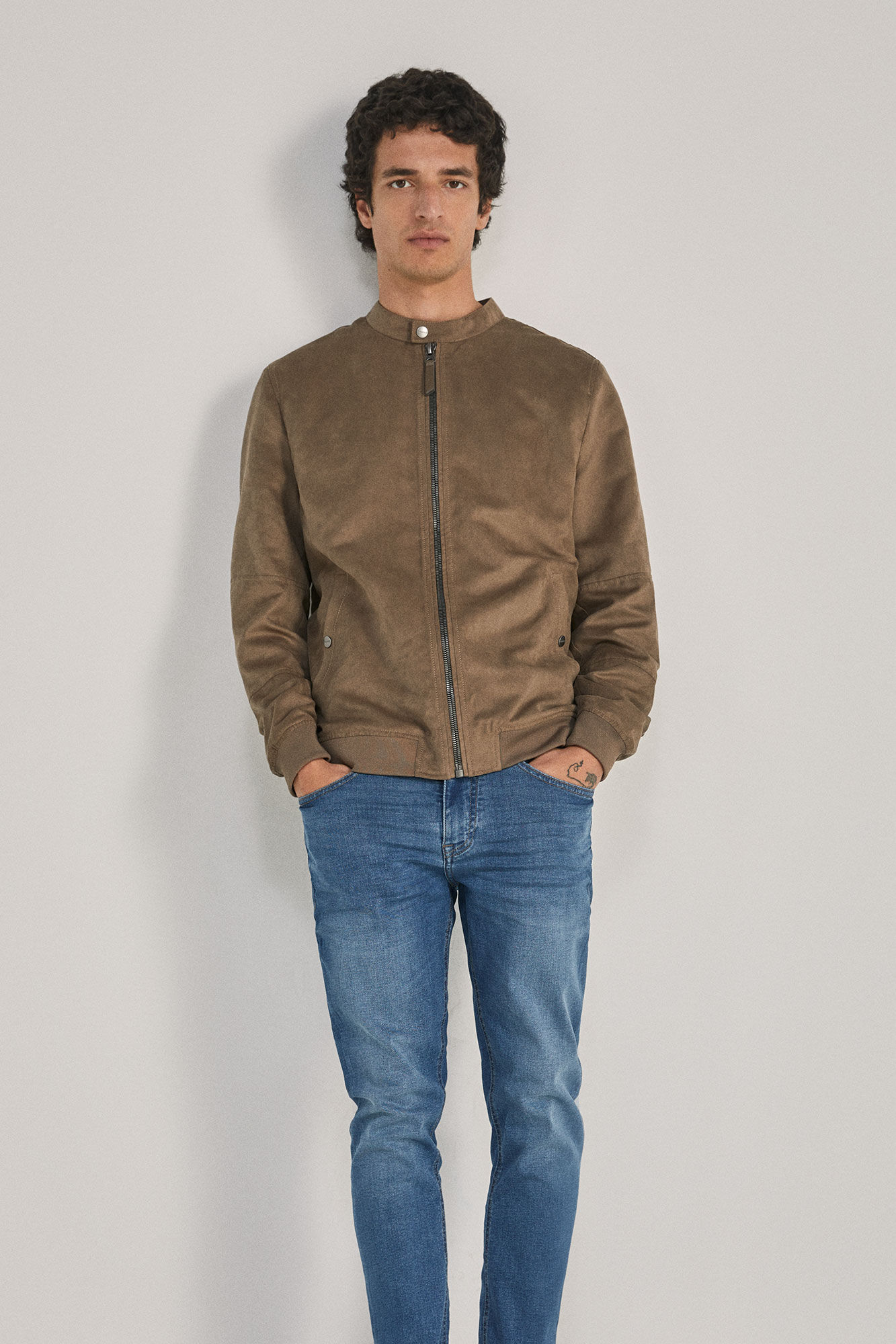 Springfield Cazadora efecto ante caf&eacute;