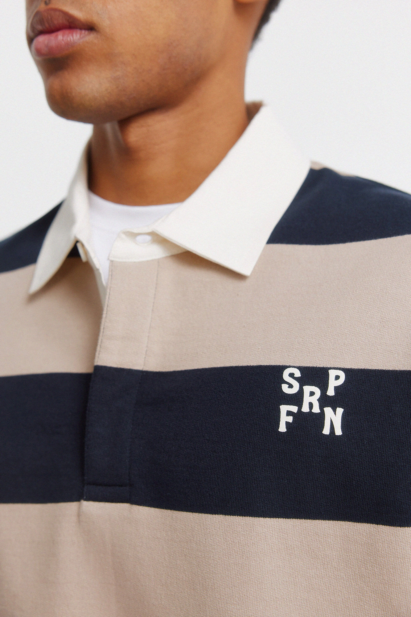 Springfield Polo rugby manga larga a rayas azul