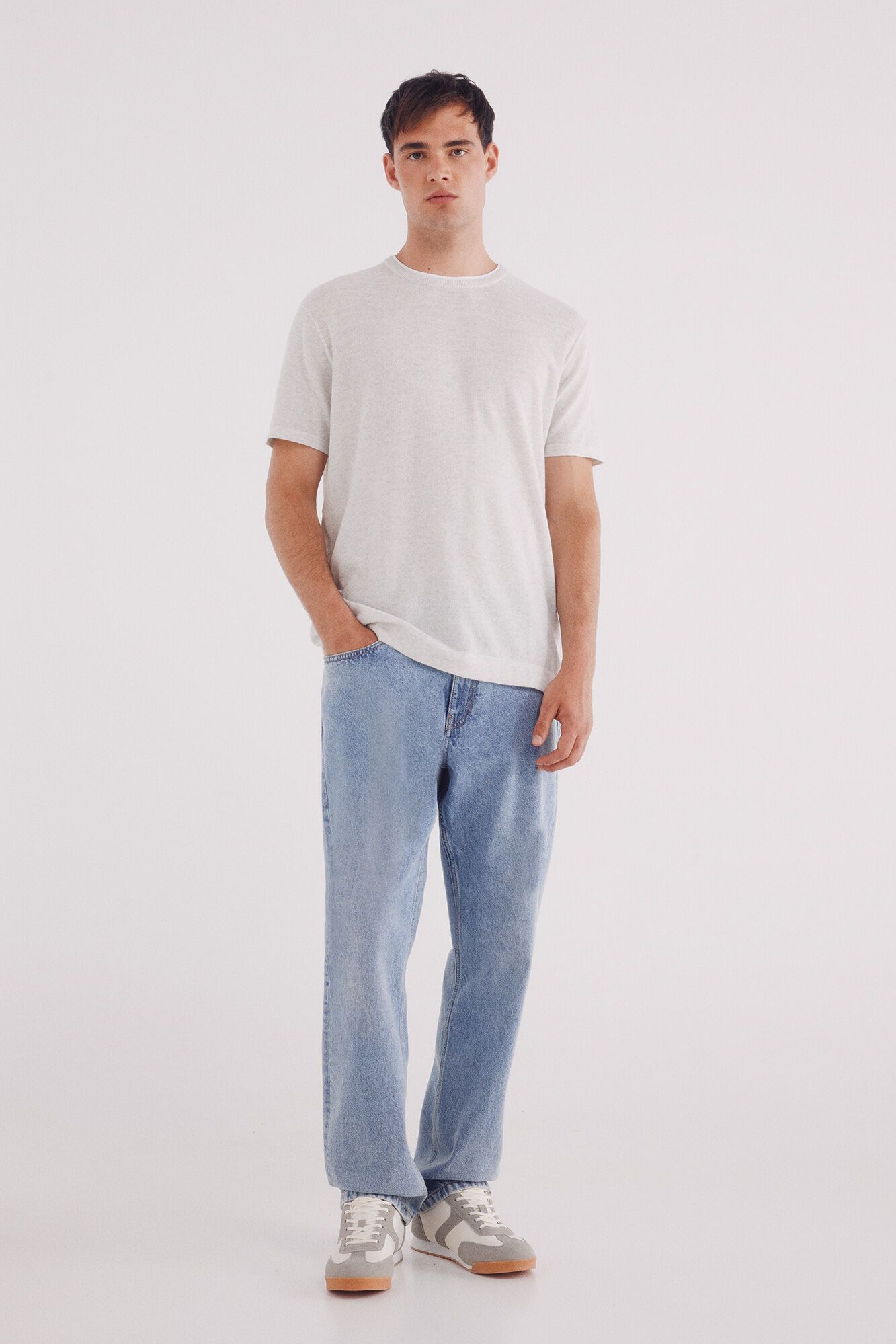 Springfield Jersey manga corta estructura gris