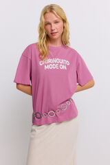 Springfield Playera de manga corta "chiringuito modo on" morado/lila