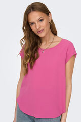 Only Playera manga corta fucsia