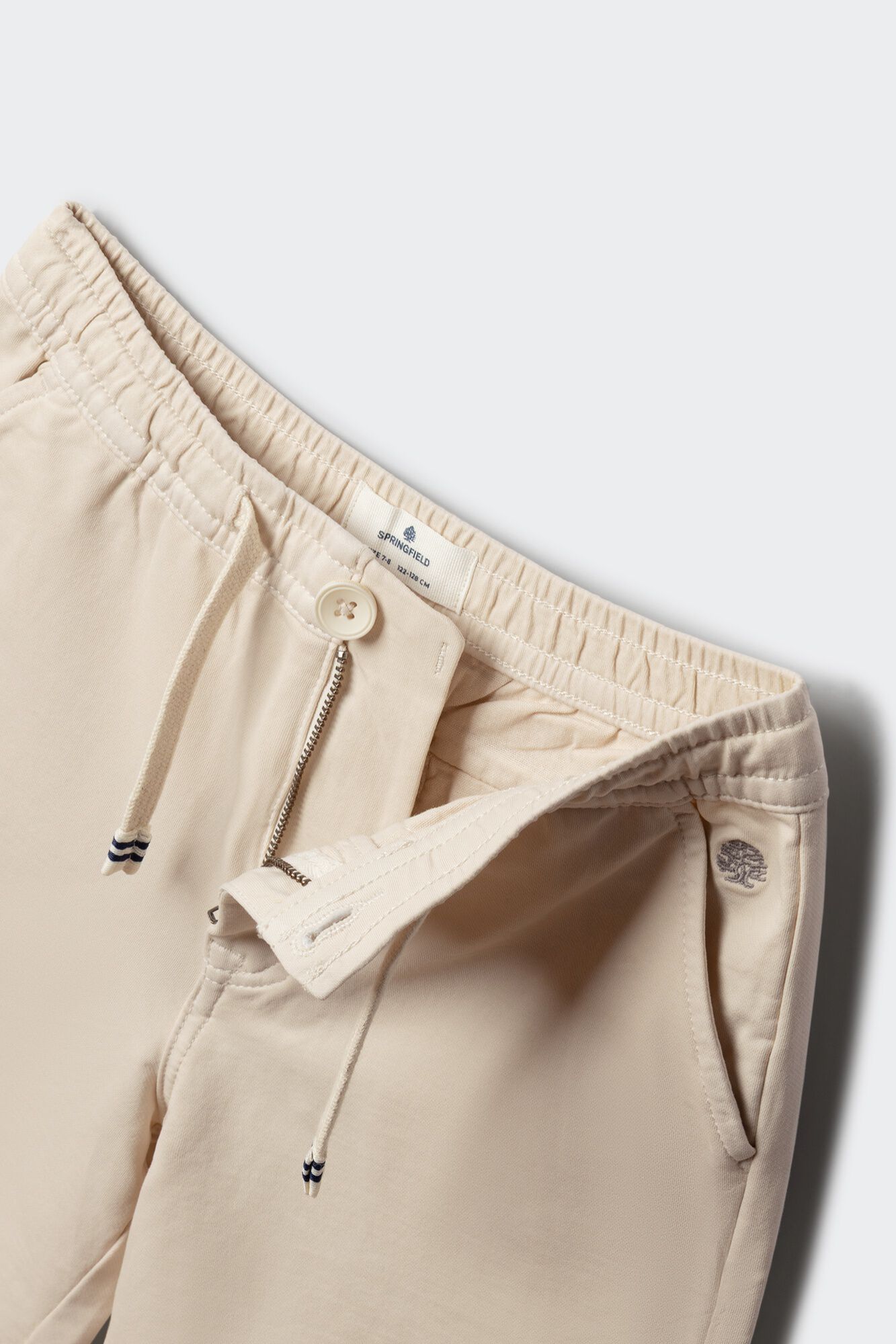 Springfield Kids Bermudas chino de punto para ni&ntilde;o marfil