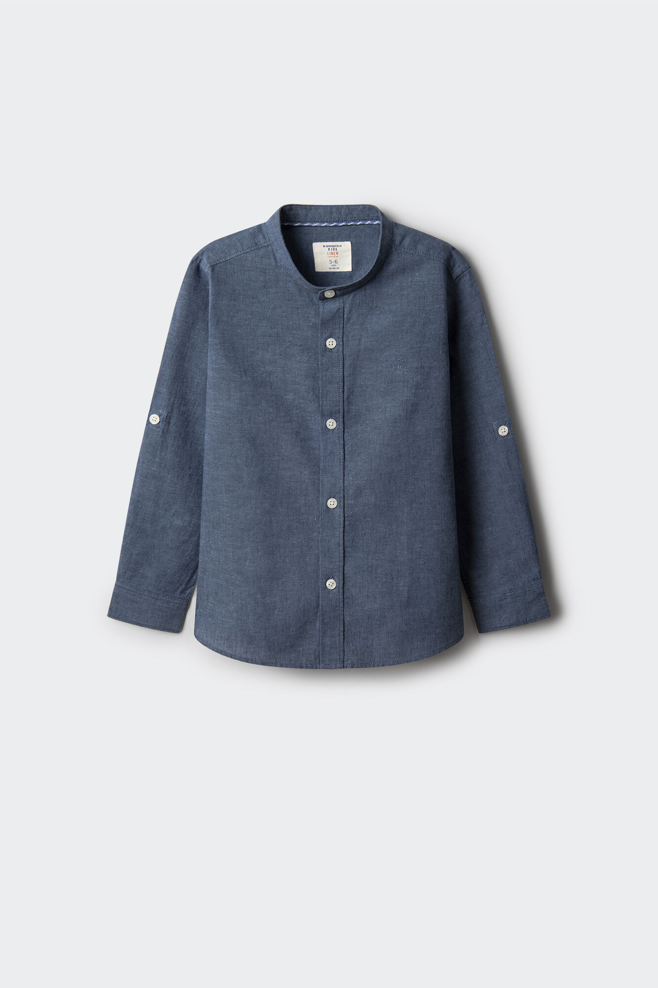Springfield Kids Camisa lino ni&ntilde;o azulado