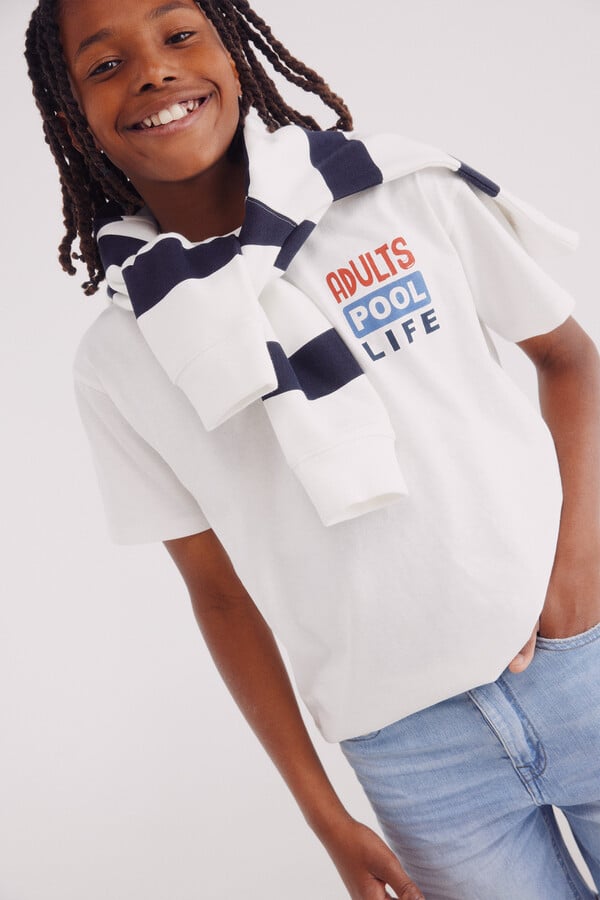 Springfield Kids Camiseta flamenco niño marfil