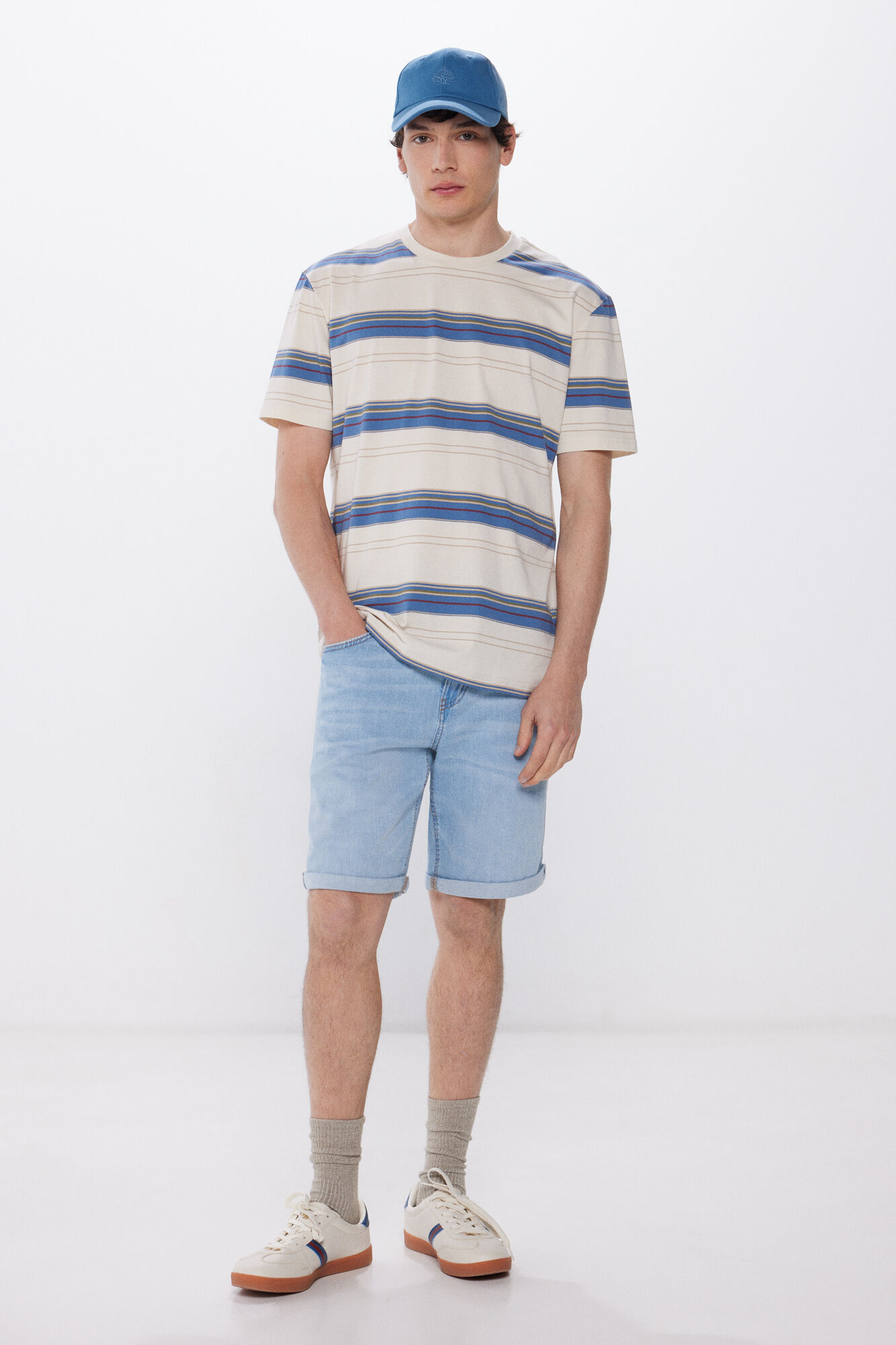 Springfield Playera rayas clara blanco