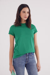 Springfield Playera algodón botones hombro verde