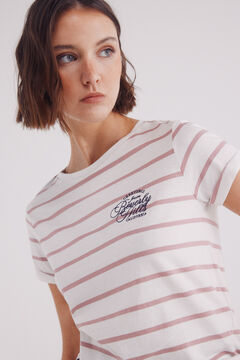 Springfield Playera rayas texto estampado