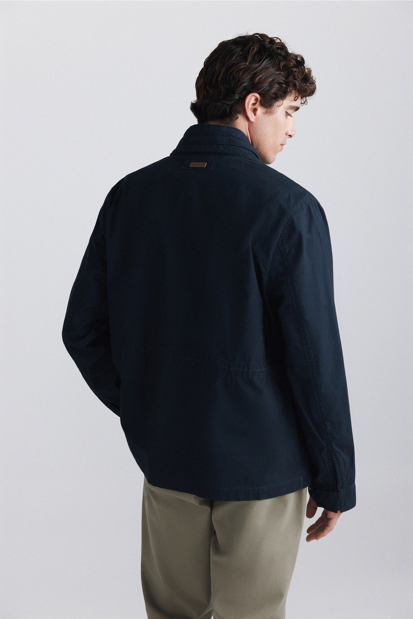 Springfield Parka de algod&oacute;n con bolsillos azul