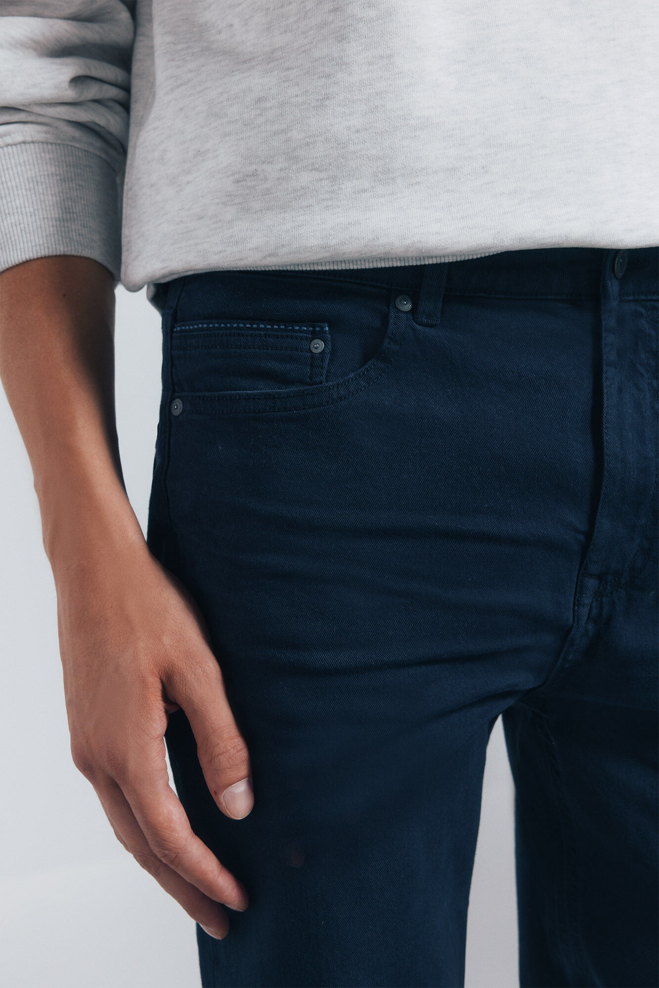 Springfield Pantal&oacute;n slim fit de 5 bolsillo azul