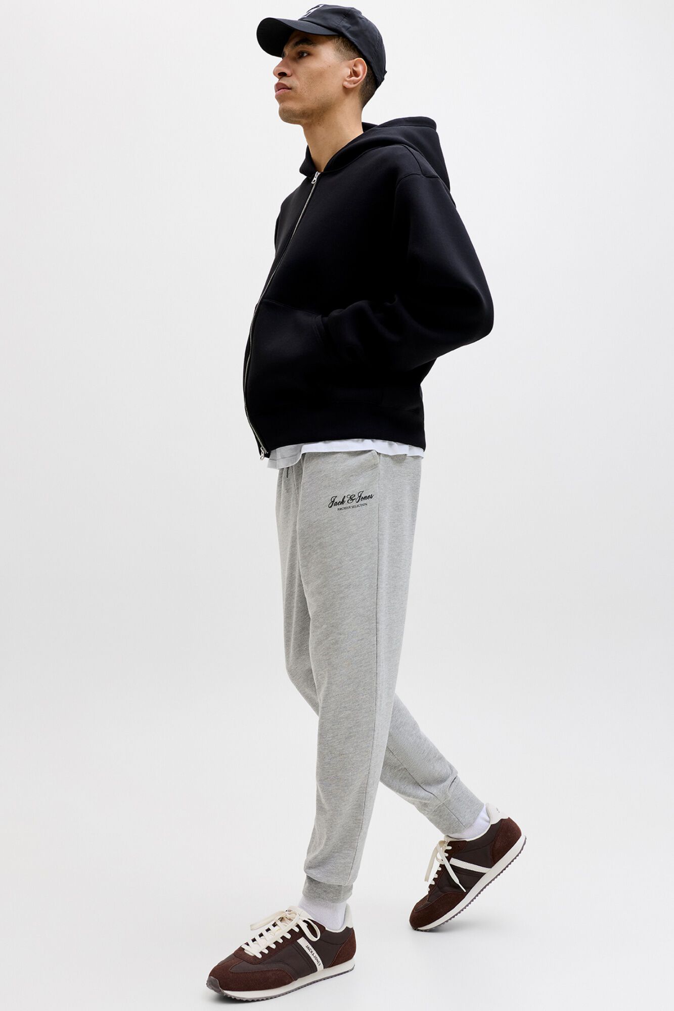 Jack & Jones Pantal&oacute;n jogger con logo gris
