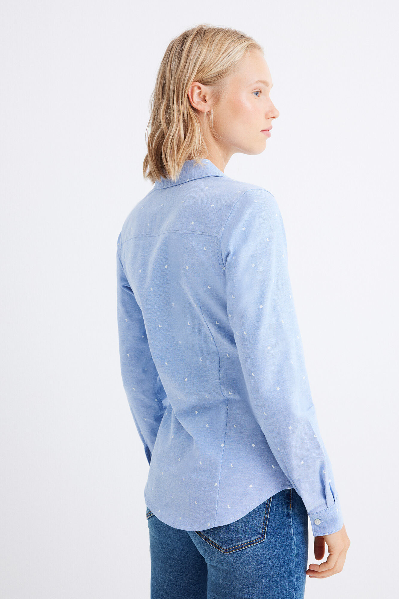 Springfield Camisa Oxford algod&oacute;n azul indigo