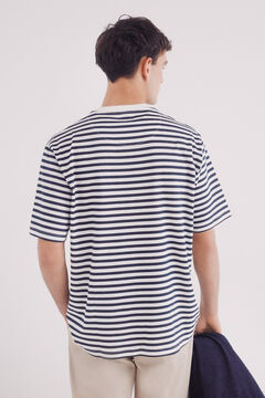 Springfield Playera rayas estampada marfil