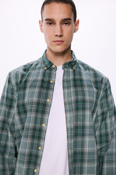 Springfield Camisa franela cuadros verde