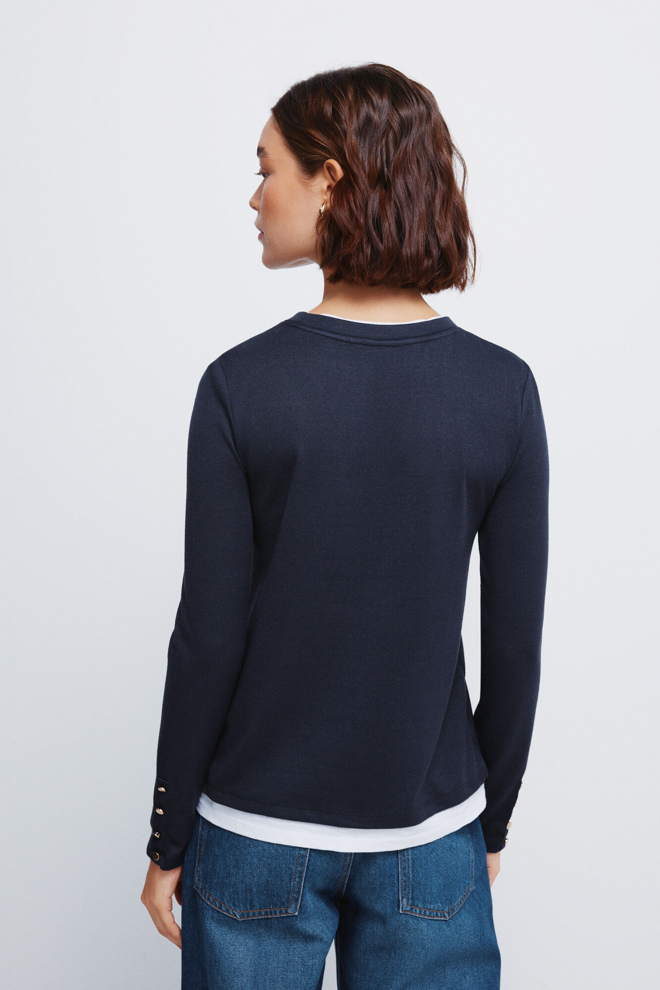 Springfield Prenda efecto doble soft touch al playera marino