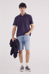 Springfield Bermudas denim lavado medio regular fit azul