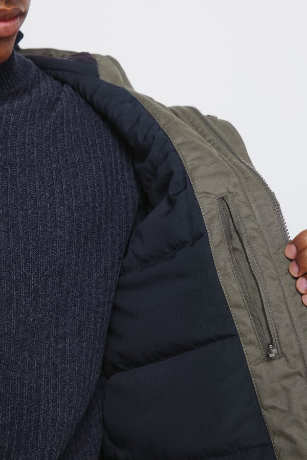 Springfield Parka short acolchado kaki