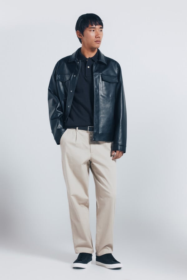 Springfield Polo piqué básico regular fit negro