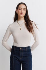 Springfield Playera con cuello Perkins beige