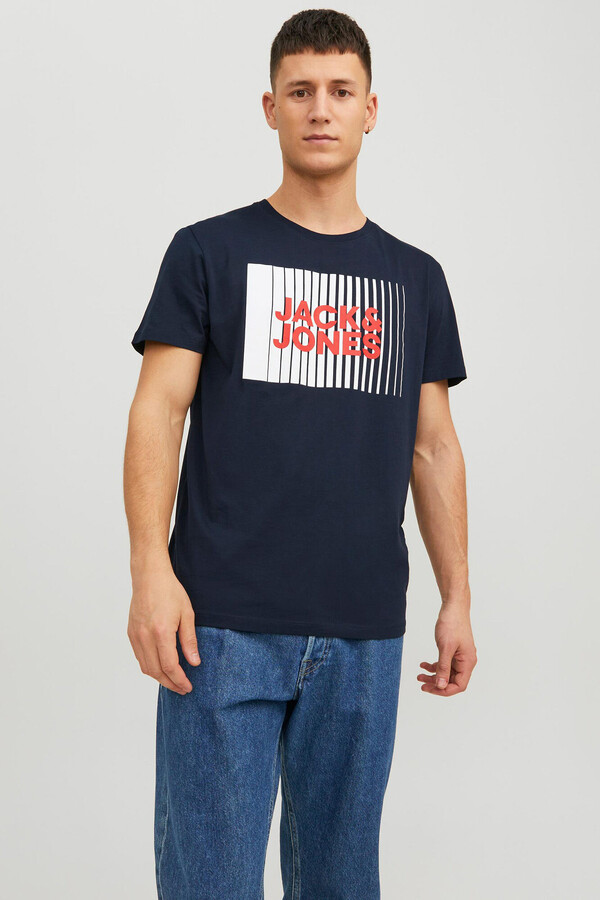 Jack & Jones Playera estándar fit marino